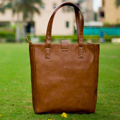 The Indian Red Lotus Series Casual Tote at Qtrove