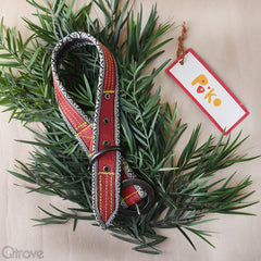Eco-Friendly Jute Dog Collar Medium - Red at Qtrove