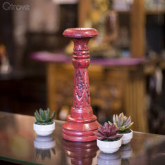 Blazing Red Candle Holder Stand at Qtrove