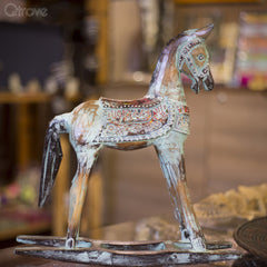 The Great Green Mustang Horse Figurine at Qtrove