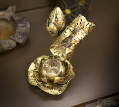 The Golden Lotus Candle Holder at Qtrove